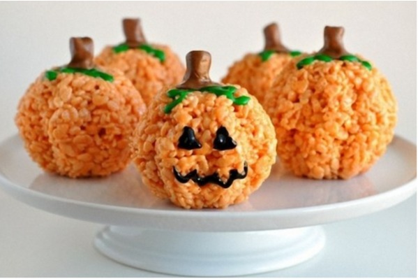 Cómo hacer calabacitas de arroz para halloween